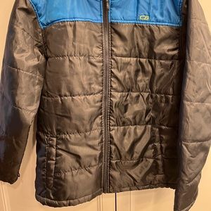 CB Sports Royal Blue/Black Quilted Puffer Zip Up Coat